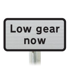 'Low gear now' Supplementary Plate - Post Mount Diagram 525 R2/RA2