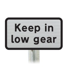 'Keep in low gear' Supplementary Plate - Post Mount Diagram 526 R2/RA2