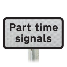 'Part time signals' Supplementary Plate - Post Mount Diagram 543.1 R2/RA2