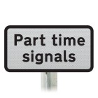 'Part time signals' Supplementary Plate - Post Mount Diagram 543.1 R2/RA2