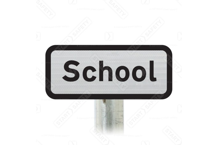 School Sup Plate Road Sign Post Mounted (Face Only)