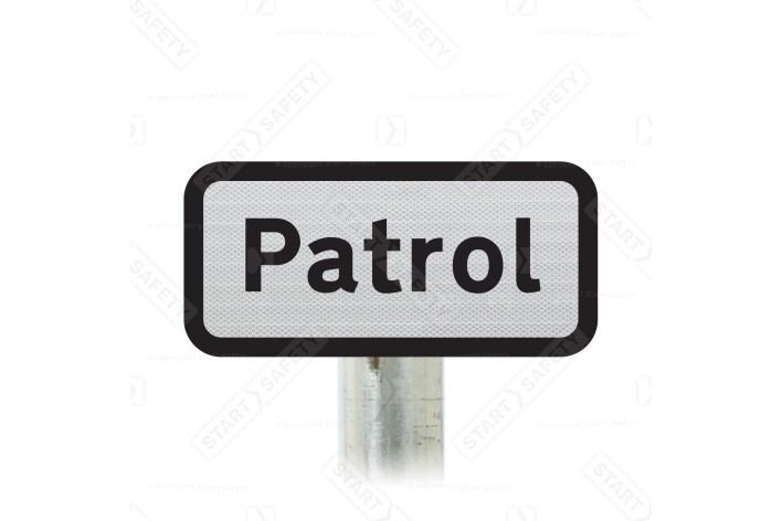 Patrol Sup Plate Road Sign Post Mounted (Face Only)