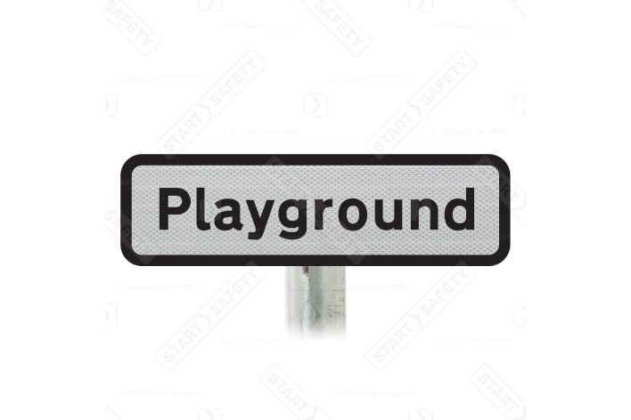 Playground Sup Plate Road Sign Post Mounted (Face Only)