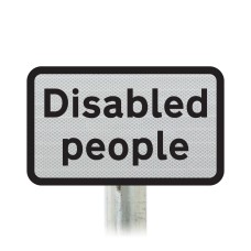 'Disabled people' Supplementary Plate - Post Mount Diagram 547.4 R2/RA2 