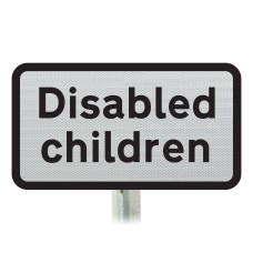 'Disabled children' Supplementary Plate - Post Mount Diagram 547.7 R2/RA2