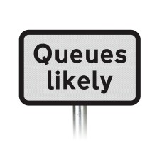 'Queues likely' Supplementary Plate - Post Mount Dia 584.1 R2/RA2