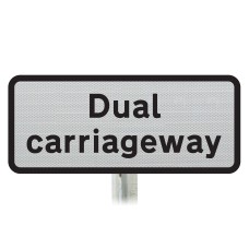 'Dual carriageway' Supplementary Plate - Post Mount Dia 608 R2/RA2