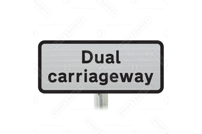 Dual carriageway Sup Plate Road Sign Post Mounted (Face Only)