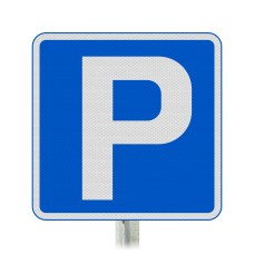 'P' Parking Symbol Sign Post Mounted  - Diagram 801 R2/RA2 (Face Only)
