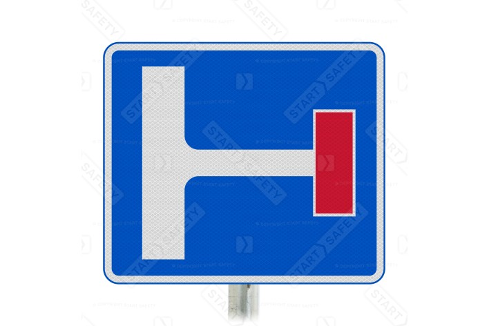 No Through Road For Vehicular Traffic Right Junction Ahead Sign Face Post Mounted 817 (Face Only)