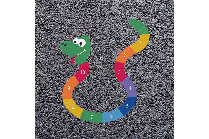 Numerical Snake 1-10 Playground Marking (3000mm x 2500mm) | Preformed Thermoplastic