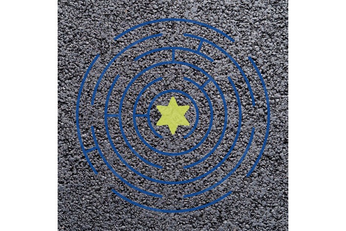 Circle Maze Playground Marking (5000mmx5000mm)  | Preformed Thermoplastic