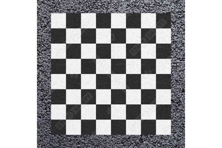 Chessboard Playground Marking Monochrome (2500mm x 2500mm) | Preformed Thermoplastic