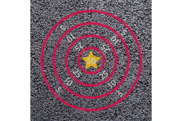 Circle Target Game Playground Marking (3000mm x 3000mm) | Preformed Thermoplastic
