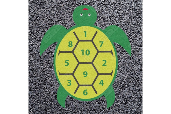 Turtle Target Game Playground Marking (1400mm x 2000mm) | Preformed Thermoplastic