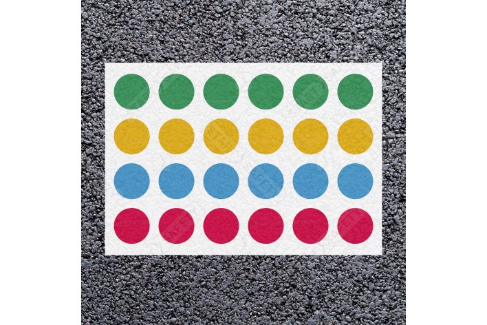 Twister Game Playground Marking (2000mm x 1400mm) | Preformed Thermoplastic