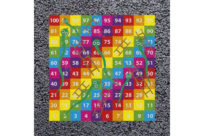 Snakes & Ladders Playground Marking (3000mm x 3000mm) | Preformed Thermoplastic   