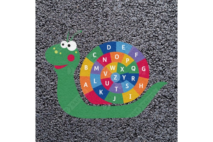 Alphabet Snail A-Z Educational Playground Marking (3000mm x 2000mm) | Preformed Thermoplastic