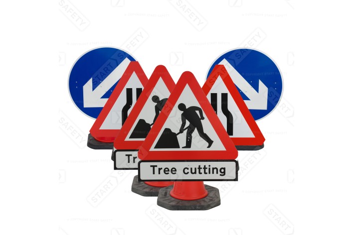Cone Sign Tree/Hedge/Grass Cutting Package 750mm (Cones Sold Separately)