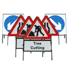 Metal Frame Tree | Hedge | Grass Cutting Sign Package