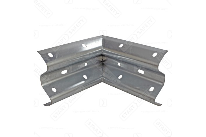 90° Rigid Internal Armco Corner, 90 Degree Galvanised Steel Mitred Design