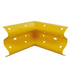 90° Yellow Rigid Internal Armco Barrier Corner Galvanised Steel