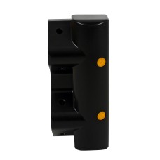Black Plastic Pedestrian Friendly Scroll Armco Barrier End Cap Inc Reflectors
