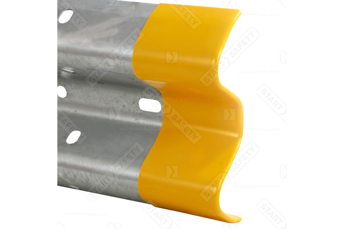 Yellow Soft Plastic Short Armco End Cap Flexible Design