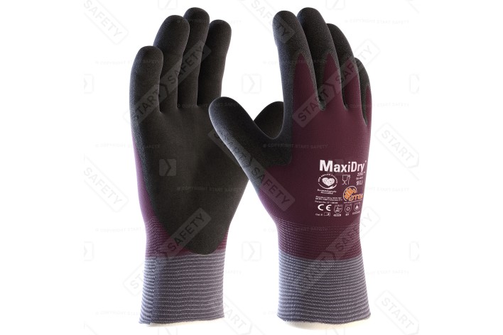 ATG MaxiDry® Zero™ Gloves 56-451 Fully Coated Insulated Knitwrist Gloves Double Dipped Pair