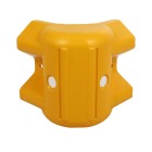 Yellow Plastic 90° External Armco Barrier Corner Section