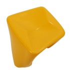 Plastic Yellow Safety End Cap For Open Box Beam Barrier