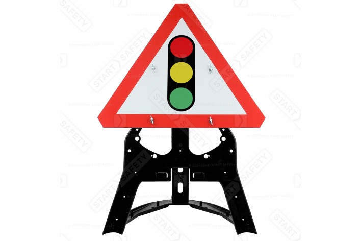 Traffic Signals Ahead QuickFit EnduraSign 543 Inc. Stand & Face