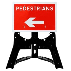 Pedestrians Arrow Left Sign QuickFit EnduraSign Dia. 7018 | 600x450mm