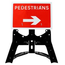 Pedestrians Arrow Right Sign QuickFit EnduraSign Dia. 7018 | 600x450mm