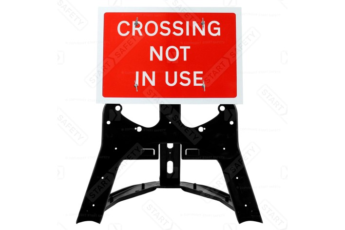 'Crossing Not In Use' QuickFit EnduraSign 7016 Inc. Stand & Face