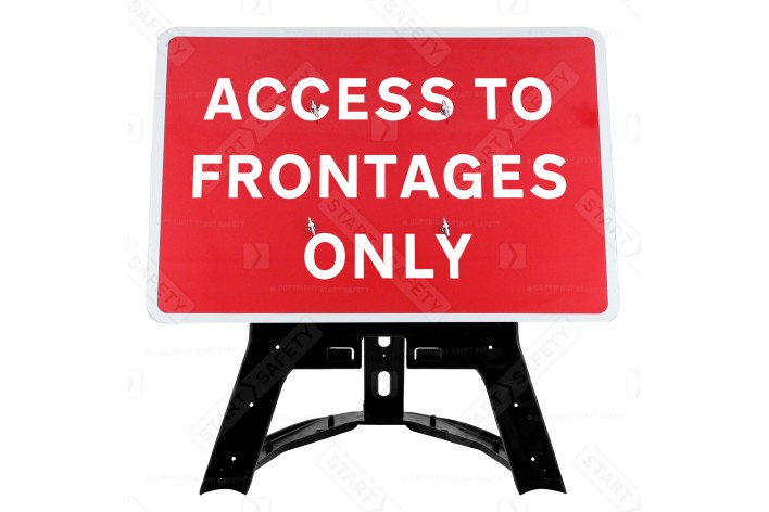 'Access To Frontages Only' QuickFit EnduraSign Inc. Stand & Face
