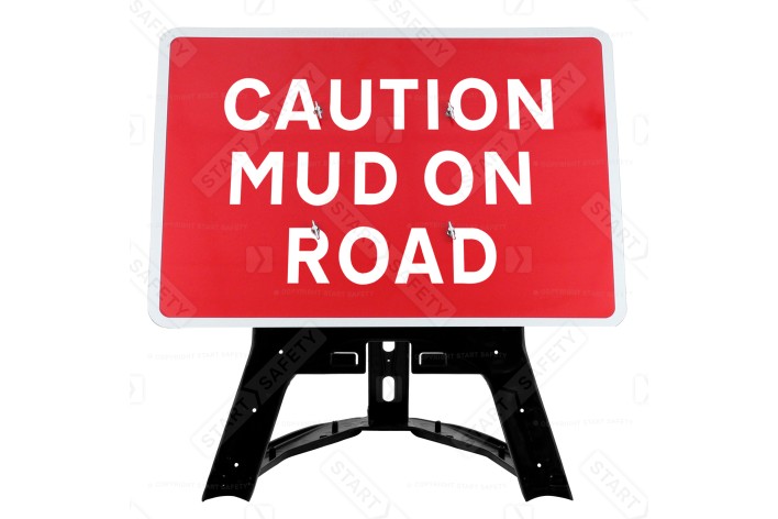 'Caution Mud On Road' QuickFit EnduraSign Inc. Stand & Face