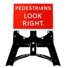 Pedestrians Look Right Sign QuickFit EnduraSign Dia. 7017 | 600x450mm