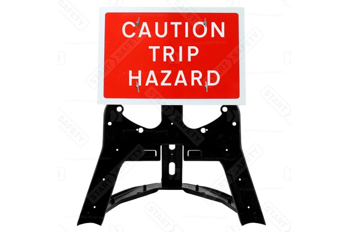 'Caution Trip Hazard' QuickFit EnduraSign Inc. Stand & Face