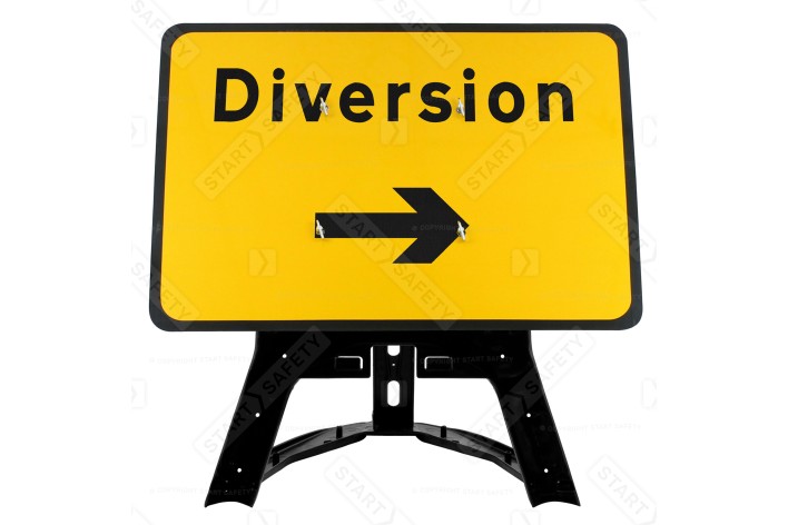 'Diversion' Right Arrow QuickFit EnduraSign 2702 Inc. Stand & Face