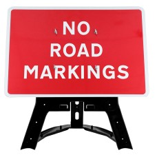 No Road Markings Sign QuickFit EnduraSign Dia 7012 | 1050x750mm