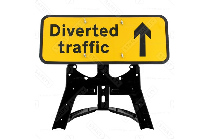 'Diverted Traffic' Straight Ahead QuickFit EnduraSign 2703 Inc. Stand & Face