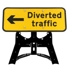 Diverted Traffic Arrow Left Sign QuickFit EnduraSign Dia. 2703 | 1050x450mm
