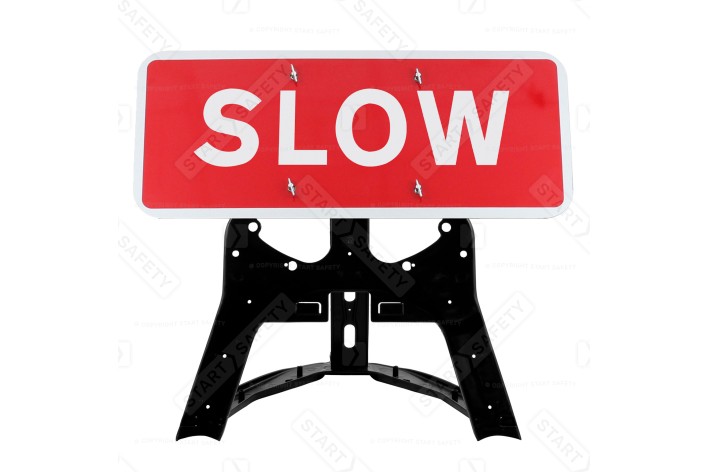 'Slow' Left QuickFit EnduraSign 7013 Inc. Stand & Face