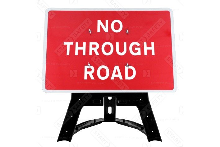 'No Through Road' QuickFit EnduraSign Inc Stand & Face