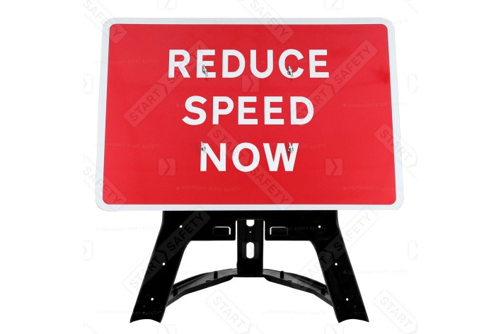 'Reduce Speed Now' QuickFit EnduraSign Inc Stand & Face