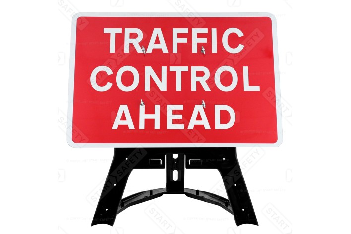 'Traffic Control Ahead' QuickFit EnduraSign 7010.1 Inc Stand & Face