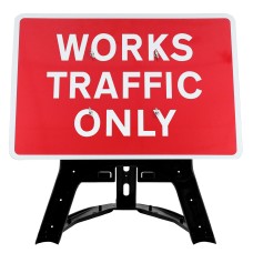 Works Traffic Only Sign QuickFit EnduraSign Dia 7301 | 1050x750mm