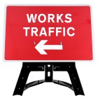 Works Traffic Arrow Left Sign QuickFit EnduraSign Dia 7303 | 1050x750mm