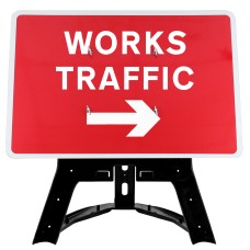 Works Traffic Arrow Right Sign QuickFit EnduraSign Dia 7303 | 1050x750mm